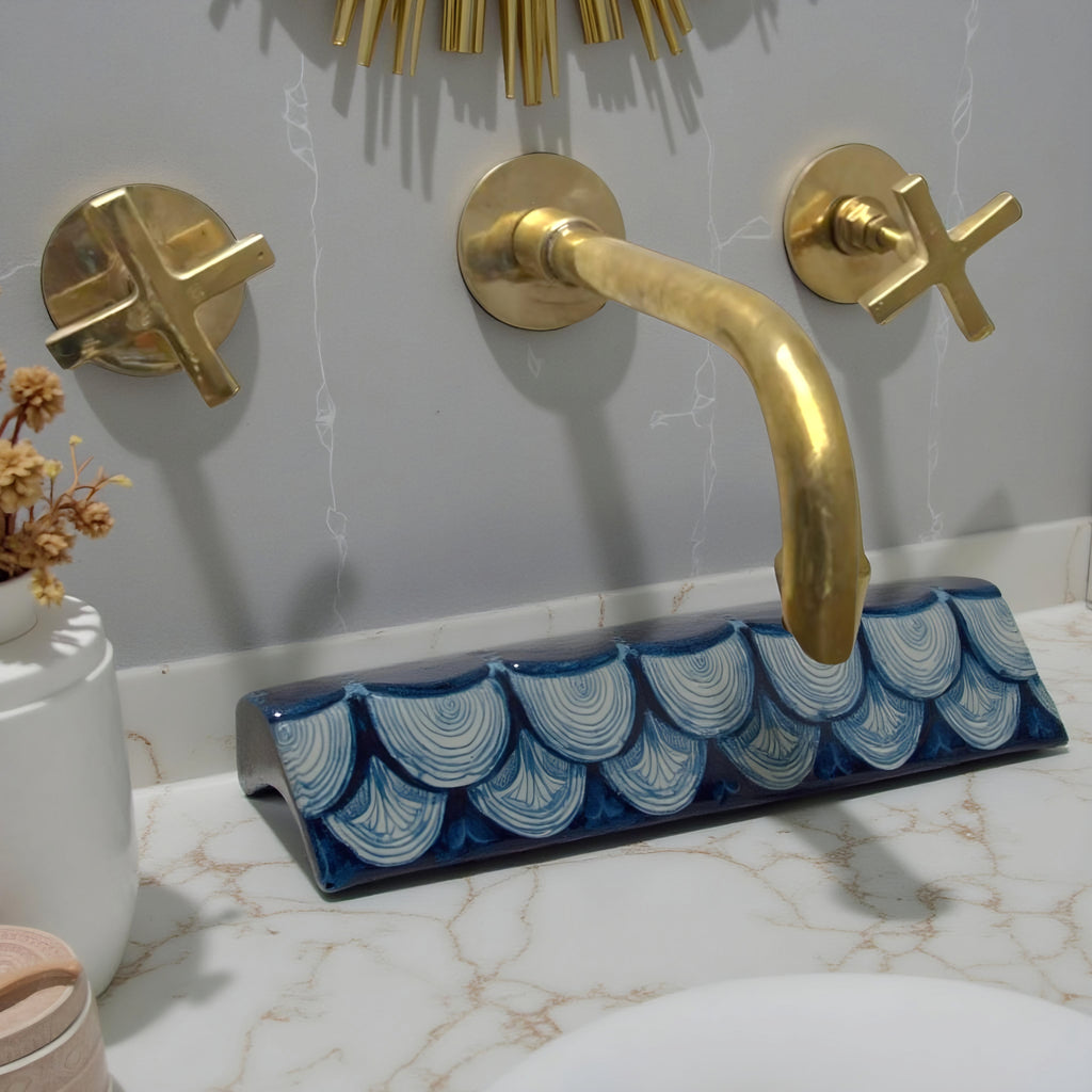 Handmade Wall-Mounted Copper Faucet – Artisan In-Wall Bathroom Sink Tap | Luxury Moroccan Copper Mixer
